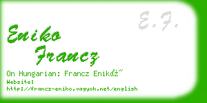 eniko francz business card